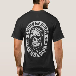 Camiseta Chopper Skull Rider Motocicleta Ride Hardcore