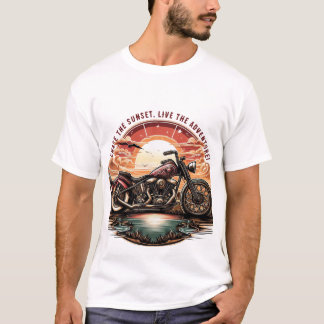 Camiseta Chopper vintage al atardecer