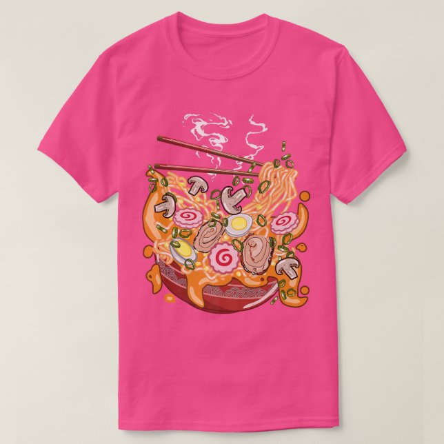 Camiseta Chopstick japonés de fideos Ramen Bowl 1398 (Diseño del anverso)