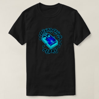 Camiseta Choque de azul eléctrico del pedal de distorsión