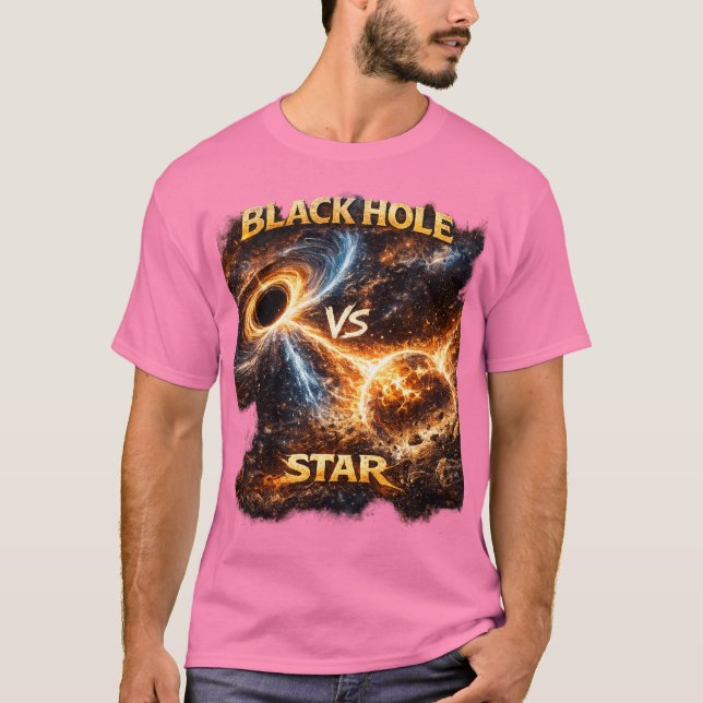 Camiseta Choque de Gravedad Cósmica. (Anverso)