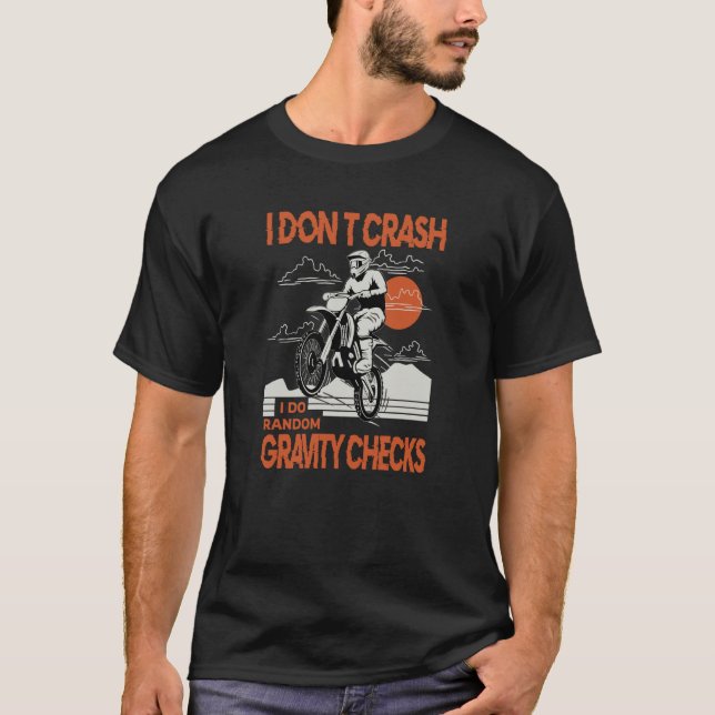 Camiseta Choque de motocross de Dirtbike Gravity Checks Dir (Anverso)