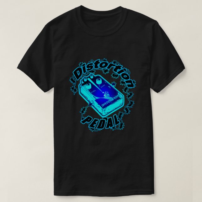 Camiseta Choque eléctrico del pedal de distorsión (Diseño del anverso)
