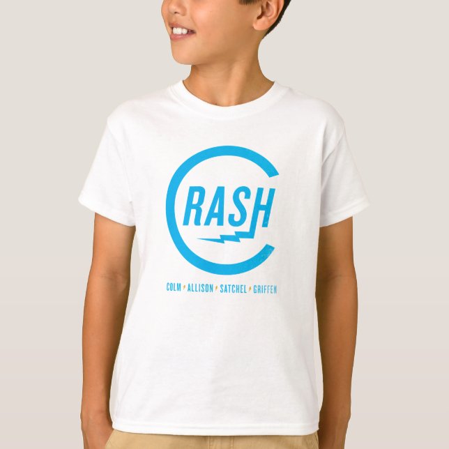 Camiseta Choque - logotipo cian (Anverso)