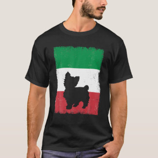 Camiseta Chorkie Dog Italia Bandera Madre Italiana Papá