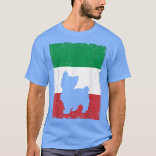 Camiseta Chorkie Dog Italia Bandera Madre Italiana Papá