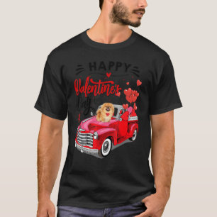 Camiseta Chow Chow Chow Heart Red Truck Happy ValentDay Dog