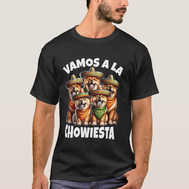 Camiseta Chow Chow Cinco De Mayo Chowiesta (Anverso)