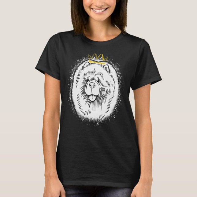 Camiseta Chow Chow con corona (Anverso)
