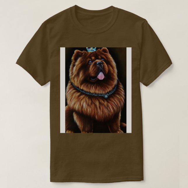 Camiseta Chow Chow con corona 2 (Diseño del anverso)