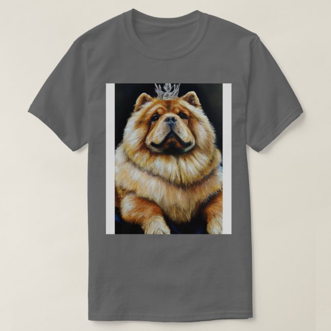 Camiseta Chow Chow con corona 4 (Diseño del anverso)