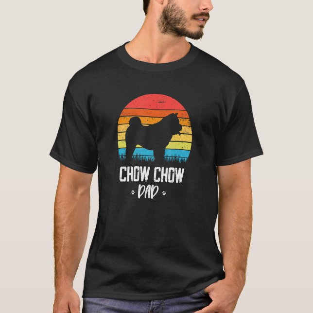 Camiseta Chow Chow Dad Retro Vintage (Anverso)