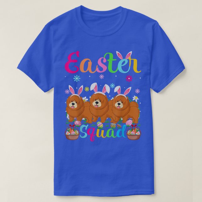 Camiseta Chow Chow Dog Bunny Ear Easter Squad Chow Chow Hap (Diseño del anverso)