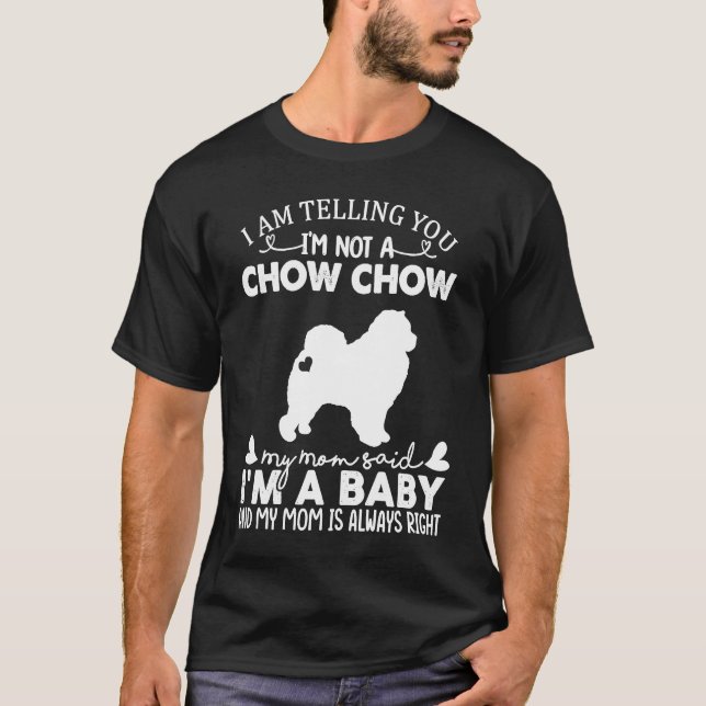 Camiseta Chow Chow Dog   For Women Mom Mama Baby Dog (Anverso)