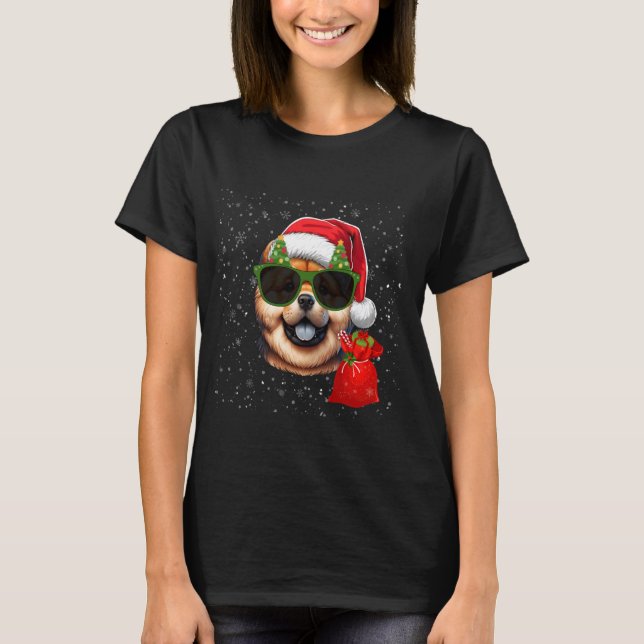 Camiseta Chow Chow Dog Lover Hombres Mujeres Navidades (Anverso)