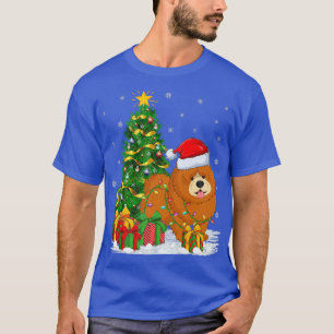 Camiseta Chow Chow Dog Lover Xmas Tree Santa Chow Chow Chri