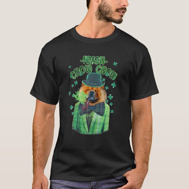 Camiseta Chow Chow Dog Shamrock Clover (Anverso)