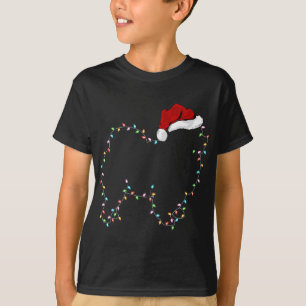 Camiseta Chow Chow Dog Xmas iluminando Santa Hat Chow Chow 