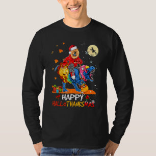 Camiseta Chow Chow Feliz Hallothanksmas Halloween Día de Ac