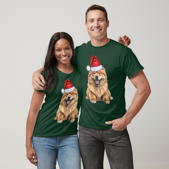 Camiseta Chow Chow Funny Navidades Santa Dog (Unisexo)
