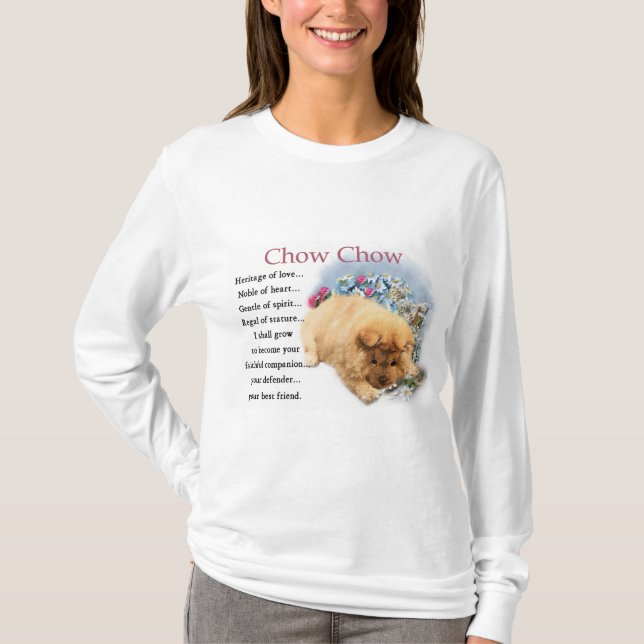 Camiseta Chow Chow Herencia de Cachorro de Amor (Anverso)