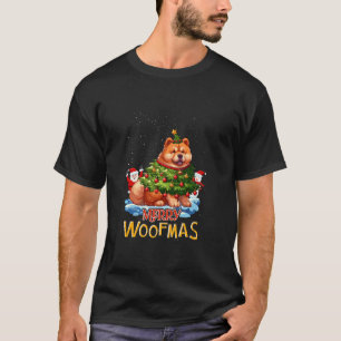 Camiseta Chow Chow Merry Christmas Tree Ilumina al perro X 