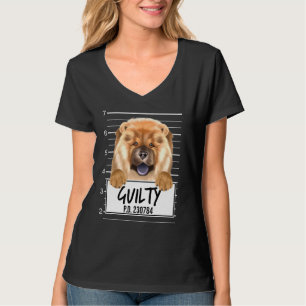 Camiseta Chow Chow Mugshot Guilty Dog