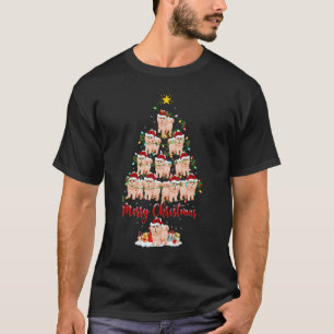 Camiseta Chow Chow Perro Árbol de Navidad Ilumina Chow Xma