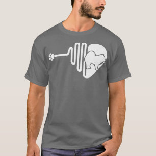 Camiseta Chow Chow Perro Paw Mascota Heartbeat Dueño de Vet