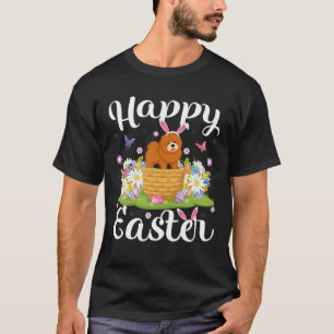 Camiseta Chow Chow Perro Semana Santa Huevos Caza Floral Ch