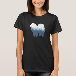 Camiseta Chow Chow Perro Silhouette Naturaleza al aire libr