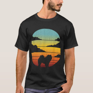 Camiseta Chow Chow Retro Vintage Amantes de Perro Sunset de