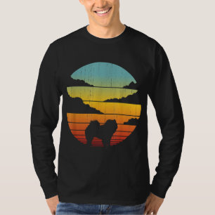 Camiseta Chow Chow Retro Vintage Amantes de Perro Sunset de