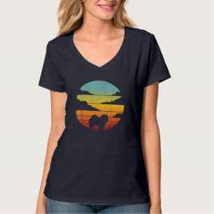 Camiseta Chow Chow Retro Vintage Amantes de Perro Sunset de