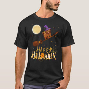 Camiseta Chow Chow Ride Witch Shotgun Chow Chow Dog Hallowe