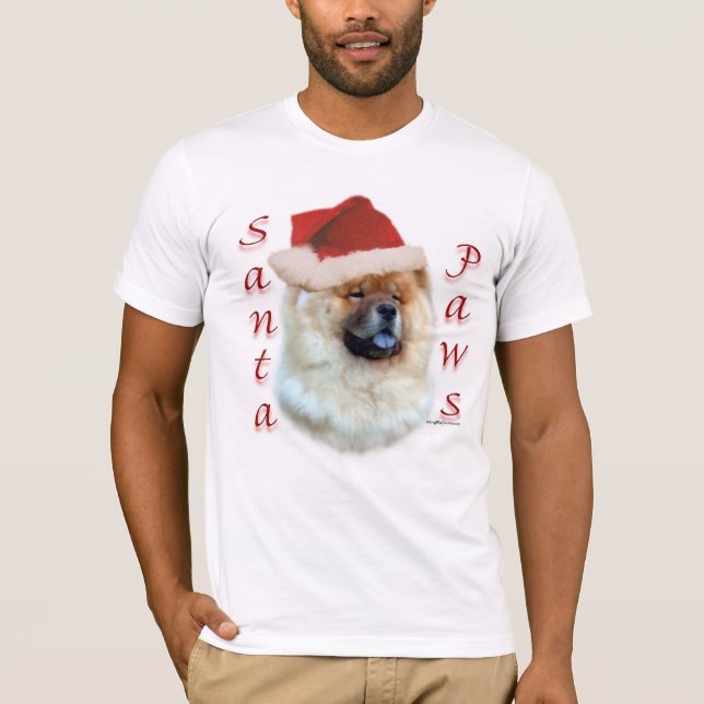Camiseta Chow Chow Santa Paws (Anverso)