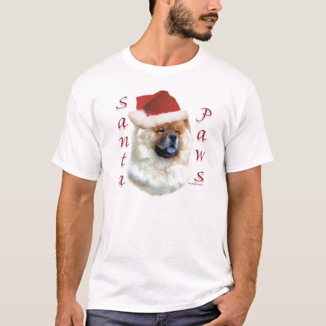 Camiseta Chow Chow Santa Paws (Anverso)