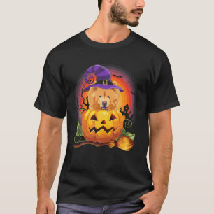 Camiseta Chow Chow Witch Pumpkin Halloween Perro Lover