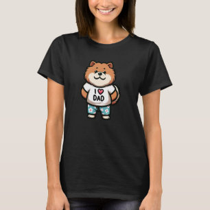 Camiseta Chow Chow Yo Amo A Papá Perro Padre Funny