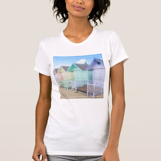 Camiseta Chozas de la playa de la isla de Mersea (Anverso)