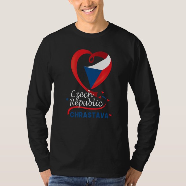 Camiseta Chrastava República Checa Bandera Del Corazón Cubi (Anverso)
