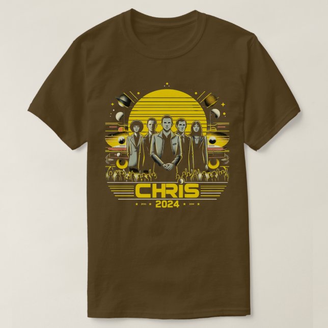 Camiseta Chris 2024 Chris Nombre Personalizado Para Hombres (Diseño del anverso)