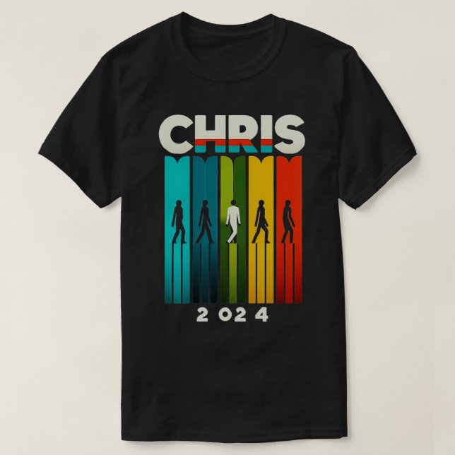 Camiseta Chris 2024 Chris Nombre Personalizado Para Hombres (Diseño del anverso)