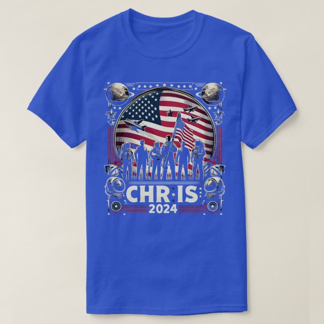 Camiseta Chris 2024 Nombre Personalizado Para Hombres (Diseño del anverso)