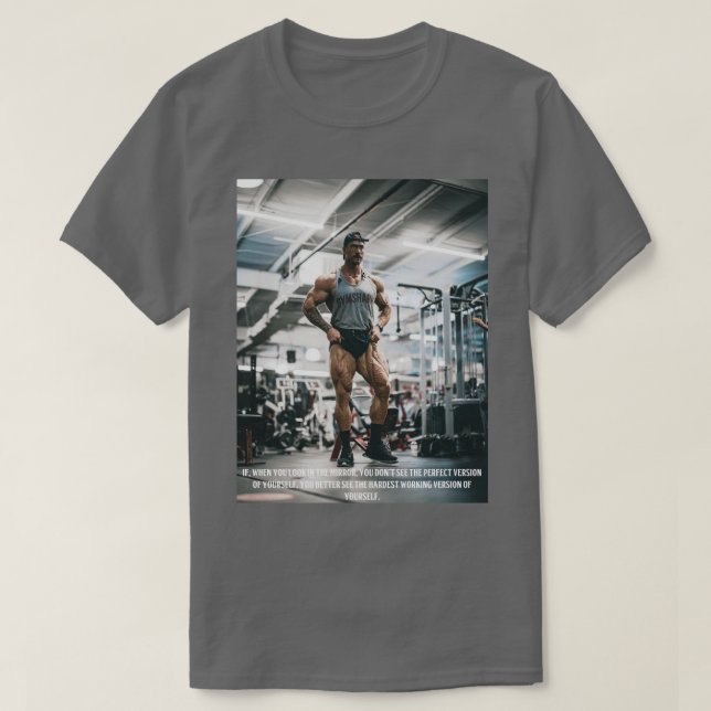 Camiseta Chris Bumstead Gym Motivation Poster Wall Art (Diseño del anverso)