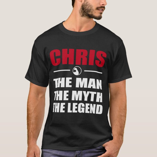 CAMISETA CHRIS EL HOMBRE EL MITO LA LEYENDA (Anverso)