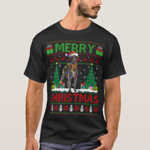 Camiseta Chris, el lobo irlandés feo que ilumina Santa Hat
