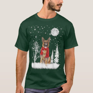 Camiseta Chris, el pastor alemán Scarf Winter Dogs Forest S