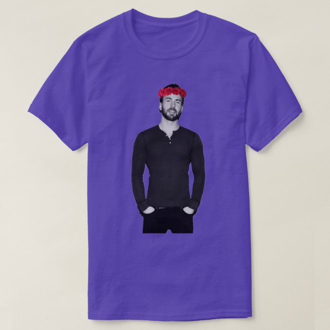 Camiseta Chris Evans Flowercrown (Diseño del anverso)