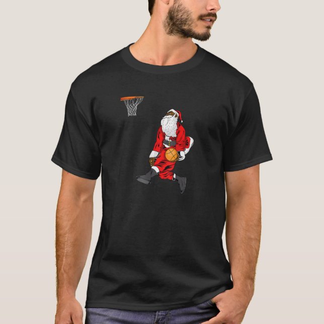Camiseta Chris Feo del baloncesto afroamericano Santa Claus (Anverso)